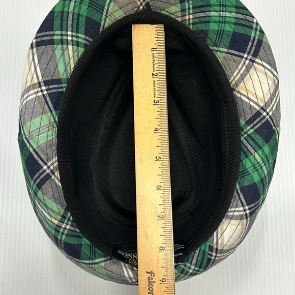 Guinness Fedora Green Plaid Short Brim Bucket Hat EUC St Patrick’s St Patty’s - Picture 8 of 8